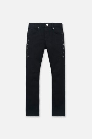 KIDS CARLO BACK DART SKINNY JEAN | BLACK MULTI CROSS