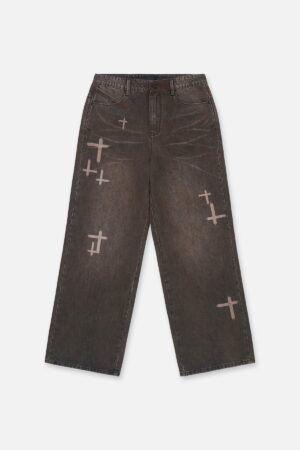 FRANCO WIDE LEG JEAN | MOCHA DRIFT CROSS CUT
